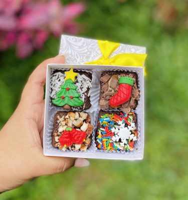 MINI BROWNIES NAVIDEÑOS