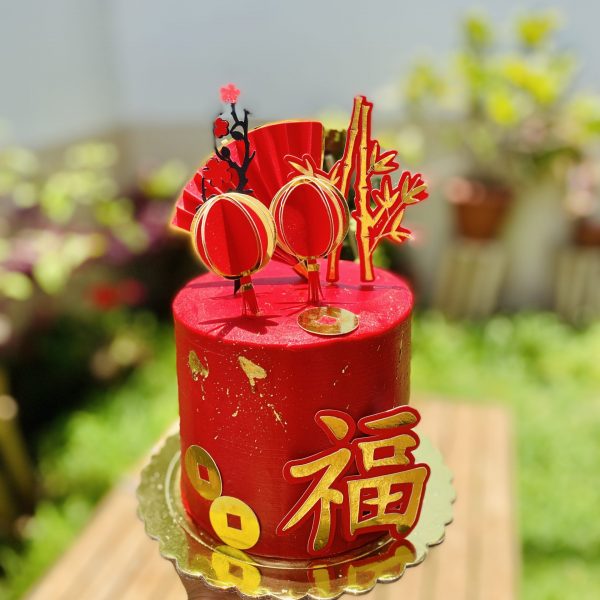 MINI TORTA DE BUTTERCREAM AÑO NUEVO CHINO - DRAGON DE MADERA