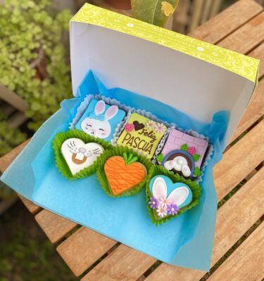 Conjunto de postres temáticos para celebrar la Pascua con dulzura y encanto.