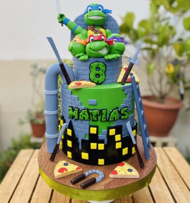 Torta Tortugas Ninja – 1 piso de acción y sabor